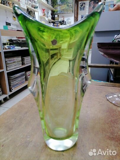 Ваза цветное стекло СССР