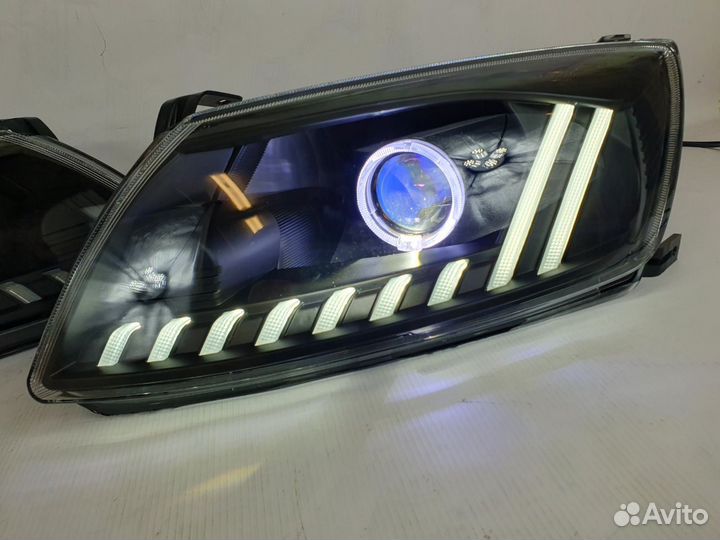 Тюнинг фары Лада Гранта в стиле Ауди Bi-LED линзы