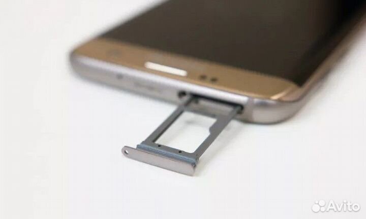 Лоток симкарты Samsung S7 Edge золотой