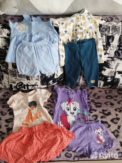 Вещи пакетом для девочки 74, 80-86