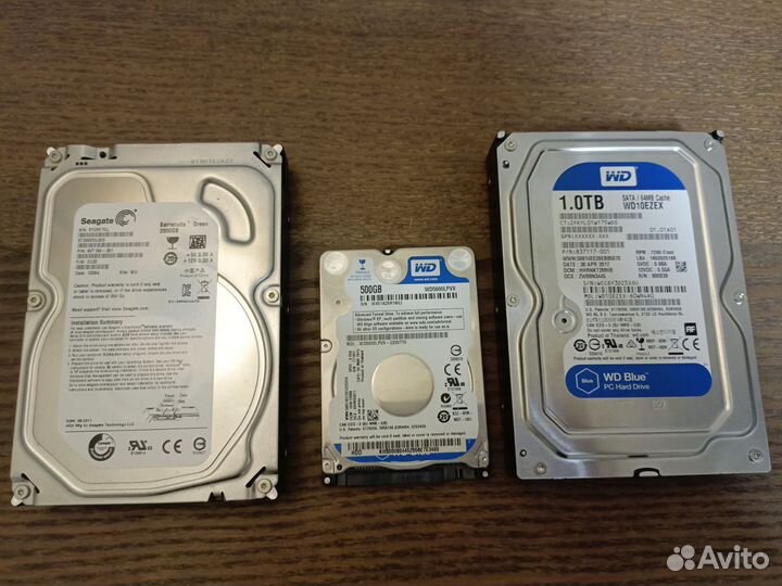 Жесткий диск Western Digital 1TB 500GB Seagate 2TB
