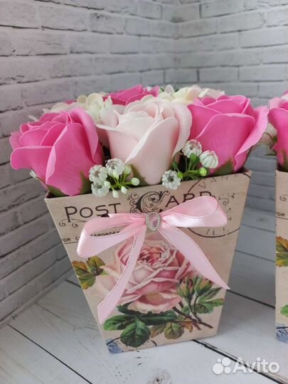 Букет из мыльных цветов