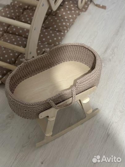 Кукольная люлька с качалкой