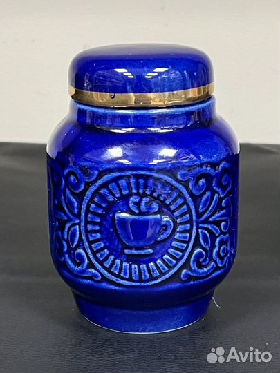 Чайница керамическая кобальт 11,3 см