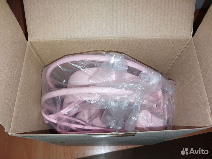 Наушники с микрофоном розовые