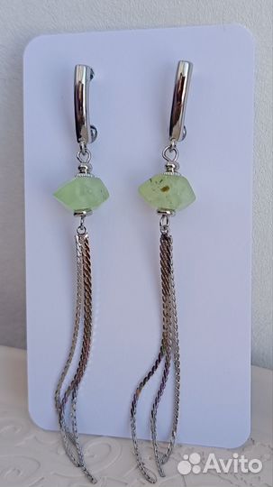 Серьги с натуральными камнями