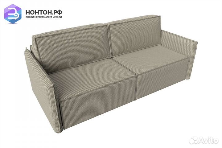 Диван еврокнижка Либерти рогожка корфу бежевая