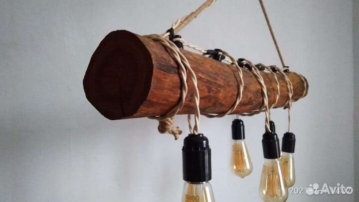 Люстры,Светильники.Дерево-Дуб-Акация.Стиль Лофт