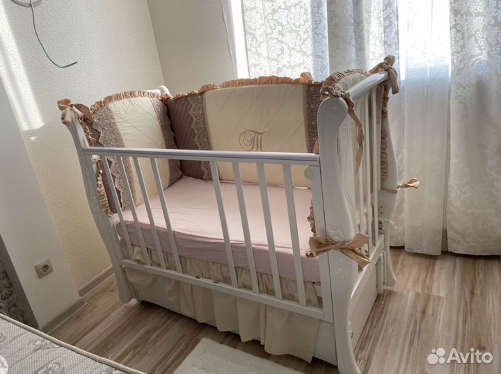 Детская кроватка Gandylyan Моника (белая)