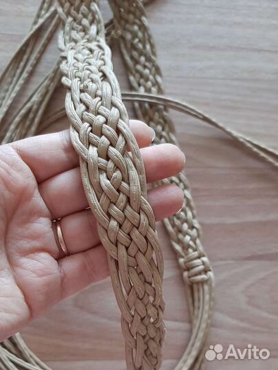 Ремень плетеный женский