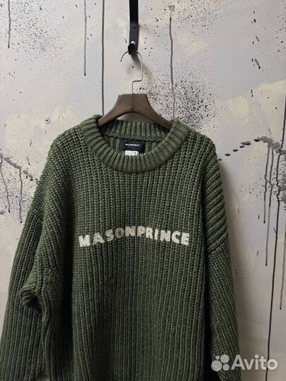 Свитер Mason Prince Green Logo Over Heavy Оригинал