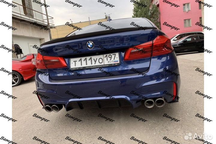 Накладки под задний бампер BMW 5 G30