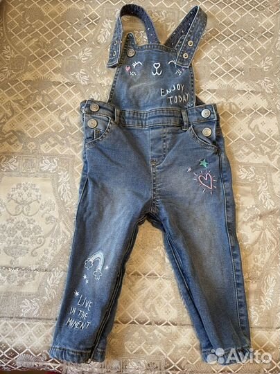 Джинсовый комбинезон для девочки 80 86
