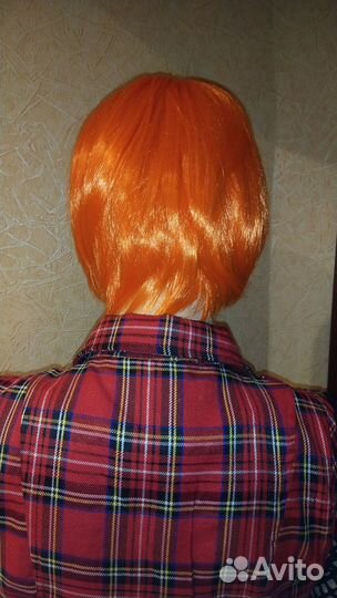 Парик рыжий с хвостом