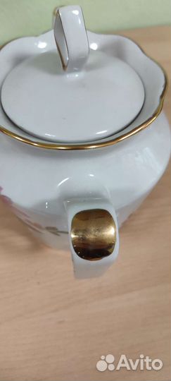 Чайник фарфоровый советский лфз 1 литр