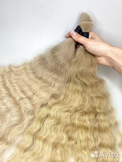 Волосы для наращивания, 40см, кудри, надёжно