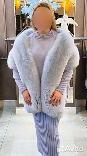 Меховой воротник/горжетка/накидка/палантин/манто