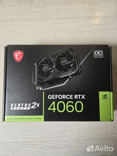 Видеокарта geforce RTX 4060 venture black 2x
