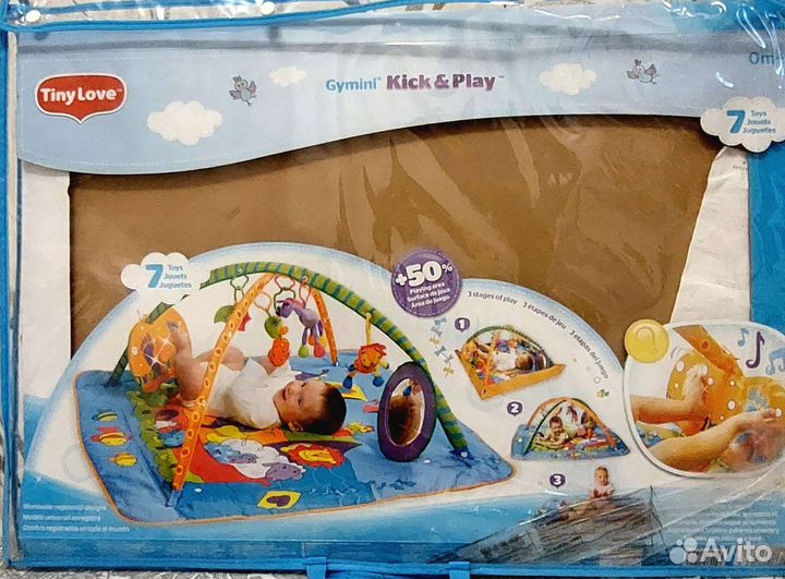 Развивающий коврик tiny love музыкальный