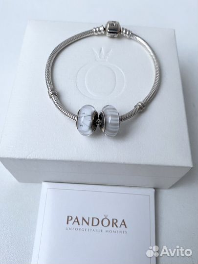 Браслет Pandora 925 с шармами-мурано