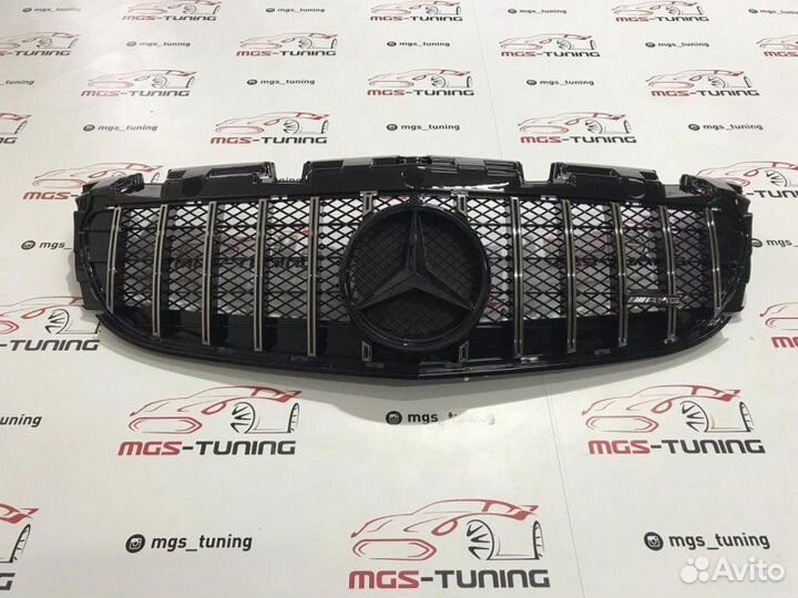 Решетка SLC-Class R172 GT Черная звезда + AMG
