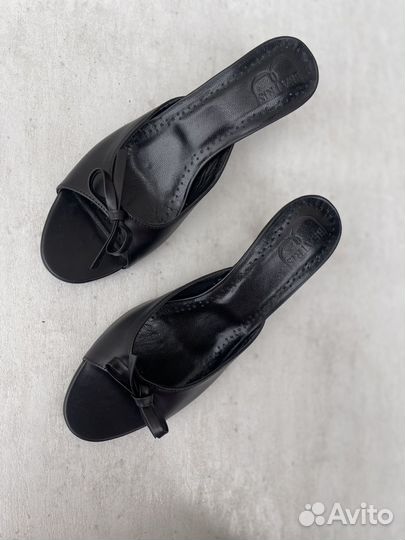 Мюли натуральная кожа женские каблук 6,5 см