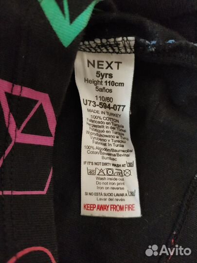 Новый комплект шорты и футболка Next 110 см