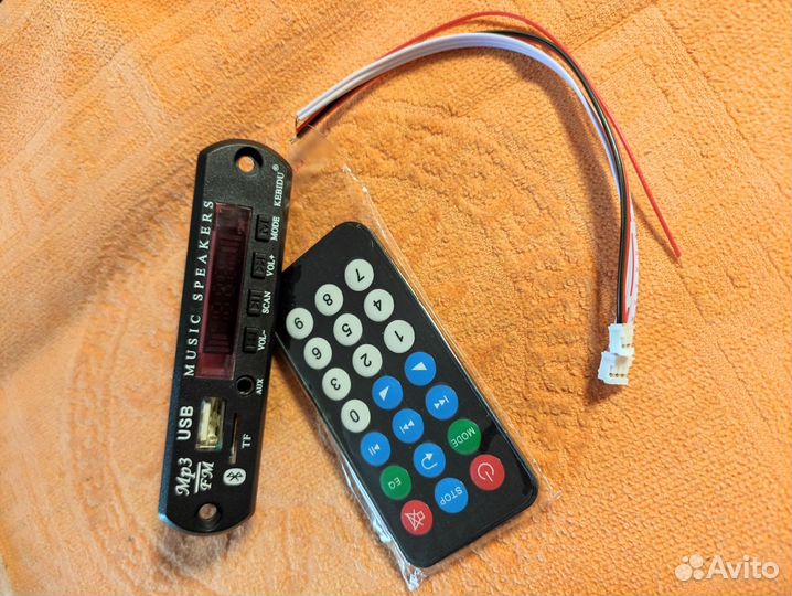 Аудио декодер: MP3. Bluetooth, USB, TF, FM