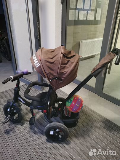 Велосипед детский с ручной 3х колёсный