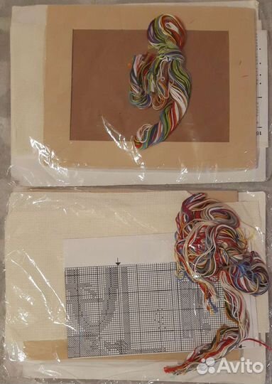 Наборы для вышивания с паспарту, много