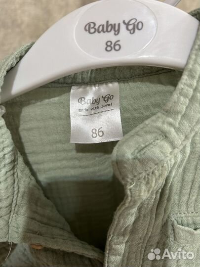 Рубашка муслиновая 86