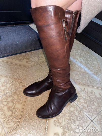 Сапоги ботфорты зимние натуральная кожа