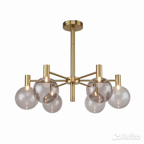 Люстра металл и стекло в спальню современная