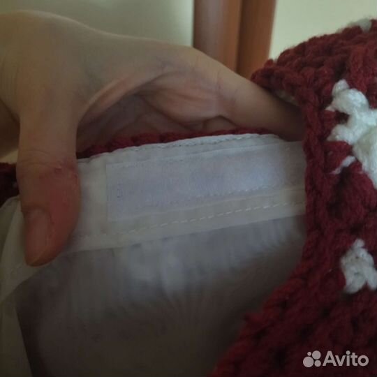 Cумка с сердцами вязанная акриловой пряжей