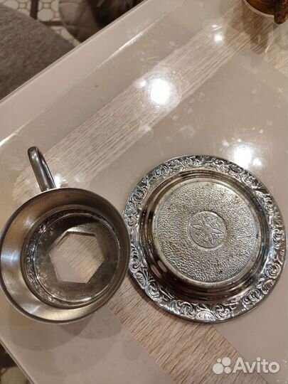 Подстаканник с блюдцем мнц