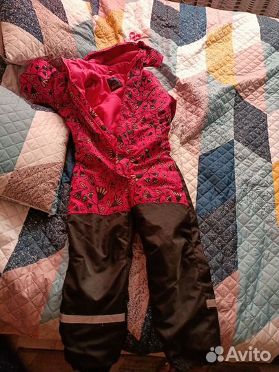 Зимний комбинезон для девочки размер 128 лейси