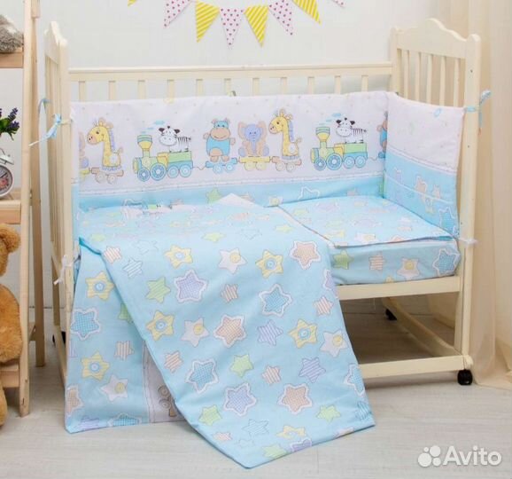 Детский комплект постельного белья с бортиками