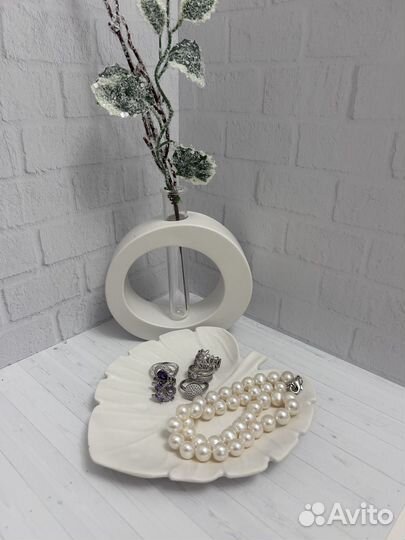 Декор из гипса, ваза, кашпо, поднос, подарок