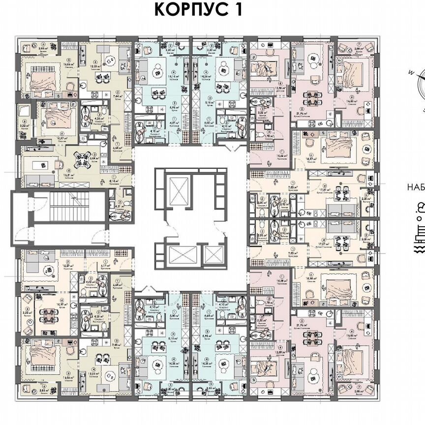 1-к. квартира, 51,3 м², 17/23 эт.