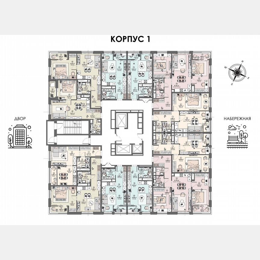 1-к. квартира, 51,3 м², 17/23 эт.