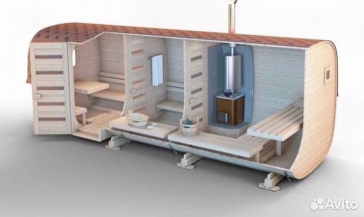Баня-бочка под ключ