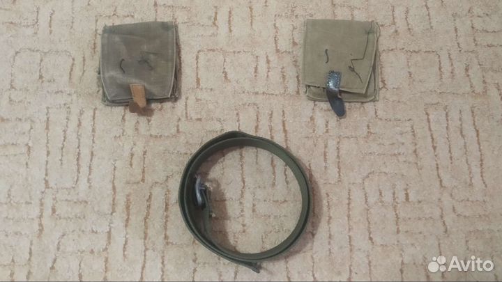 Ремень вкпо и 2 гранатных советских подсумка