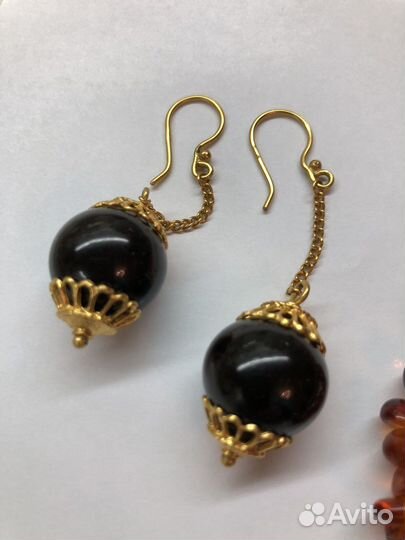 Комплект из янтаря СССР