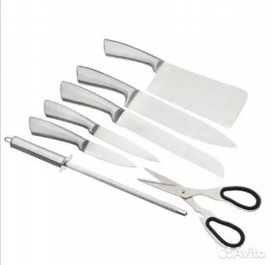 Набор кухонных ножей+овощечистка Satoshi из 8пр