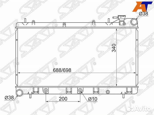 Радиатор subaru, subaru forester, subaru forester