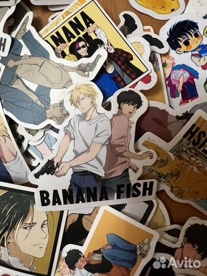 Пакет наклеек banana fish банановая рыба