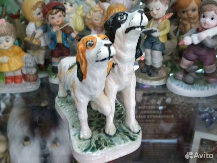 Фигурка Охотничьи собаки фарфор