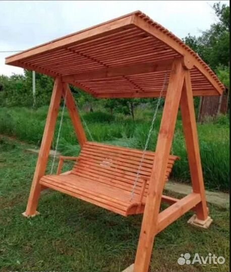 Деревянные качели
