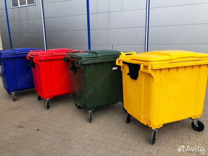 Пластиковый контейнер для мусора 660л Ш7510