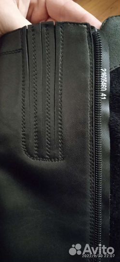 Сапоги черная кожа 40-41